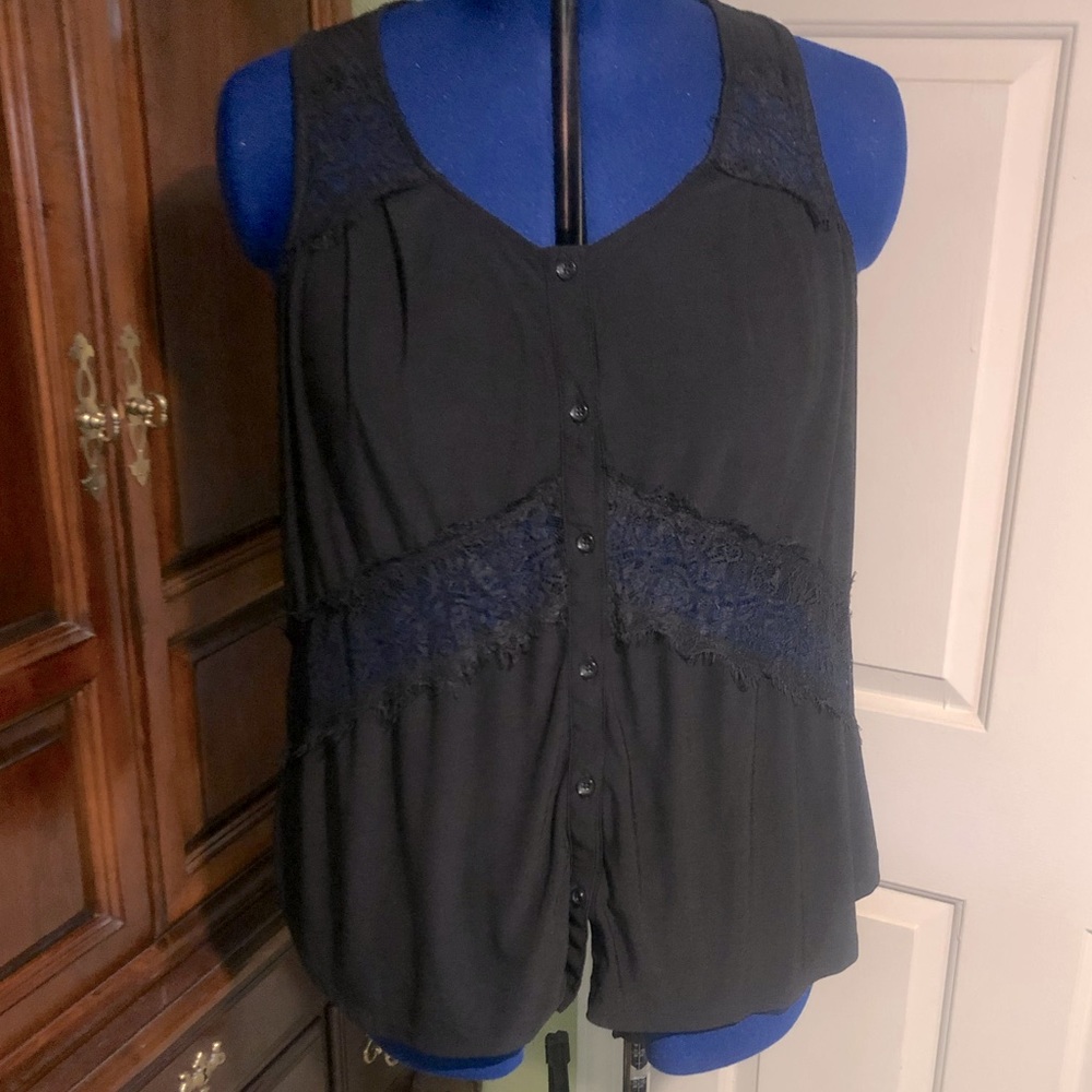 Black lace tank top